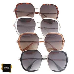 Black & Gold Oversized Sunglasses